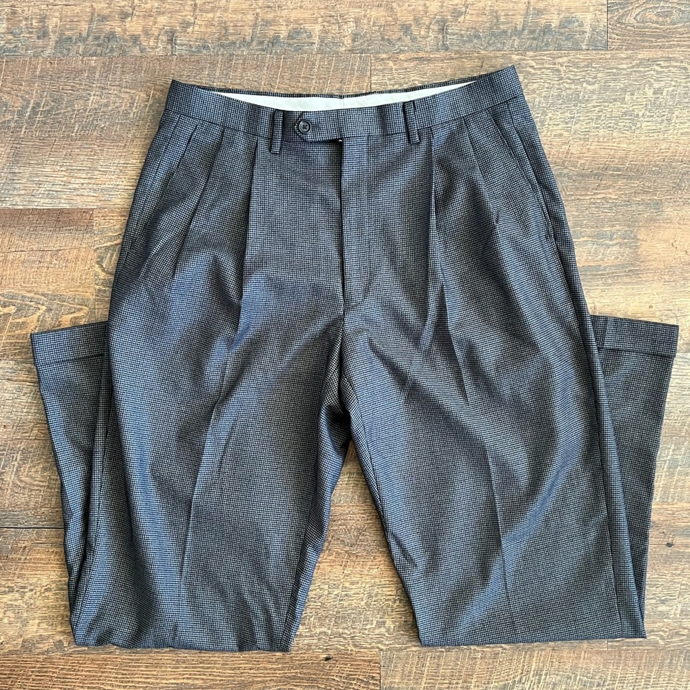 Vinatage Ralph Lauren Black and Gray Patterned Pants